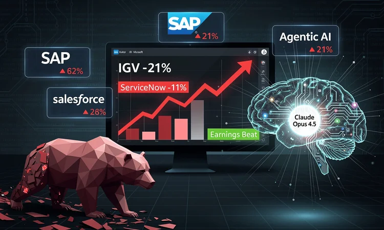 AI Shadows: Software Sector’s Bear Plunge Despite Earnings Beats