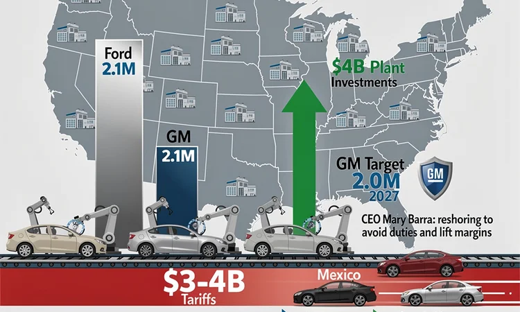 GM’s Bold Push to Eclipse Ford in U.S. Assembly Amid Tariff Squeeze