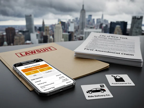 Tip Screen Tussle: Uber, DoorDash Battle NYC’s Gratuity Mandate in Court
